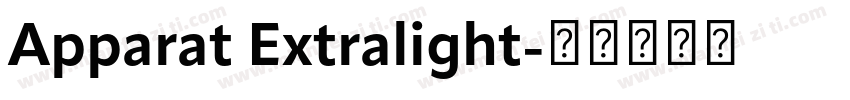 Apparat Extralight字体转换